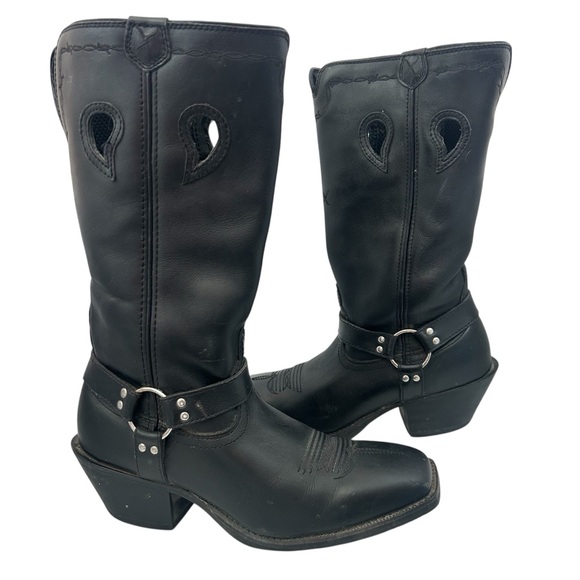 Twisted X Shoes - TWISTED X Ruff Stock 13" Western Square Toe Harness Boots Womens Size 8.5 EUC